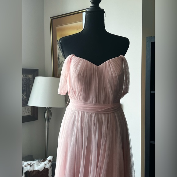 *SOLD** Revelry Rosalie Tulle Convertible Dress in Blush, size 8 w/ 51” tall hem - Picture 4 of 4